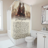 Ich kreuze mein Herz, goldenes Jubiläumsgeschenk Duschvorhang (Beispiel)