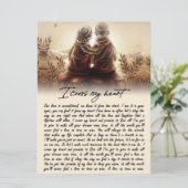 Ich kreuze mein Herz, goldenes Jubiläumsgeschenk Menükarte (Stehend Vorderseite)