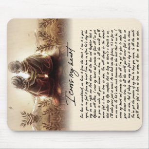 Ich kreuze mein Herz, goldenes Jubiläumsgeschenk Mousepad