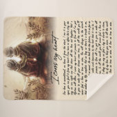 Ich kreuze mein Herz, goldenes Jubiläumsgeschenk Sherpadecke (Vorderseite (Horizontal))