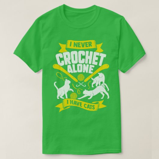 Ich kreuze nie allein, ich habe Katzen T-Shirt (Design vorne)