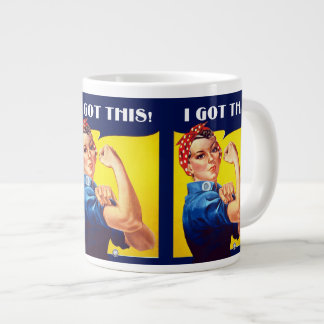 ICH KRIEC DAS HIN Rosie the Riviter Vintage JUMBO Jumbo-Tasse