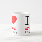 Ich ❤️ Kritisches Denken v2 Kaffeetasse (Mittel)