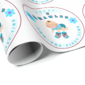 Ich kroch zum 1. Mal  Geschenkpapier (Rolleneckpunkt)