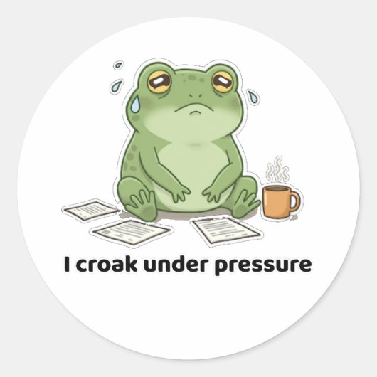 Ich kroche unter Druck Runder Aufkleber (Vorderseite)