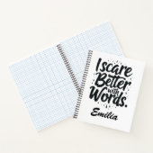 Ich kümmere mich besser um Worte Individuelle Name Notizblock (Innenseite)