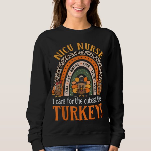 Ich kümmere mich um den Niedlichsten TruthahnenErn Sweatshirt (Vorderseite)