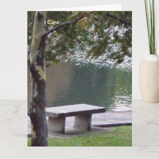 Ich kümmere mich um die Grußkarte des Gedichts Karte (Vorderseite)