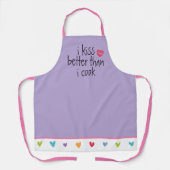 Ich küsse besser als ich Schürze koche (Vorderseite)