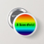 Ich küsse Girlz! Button (Vorne & Hinten)