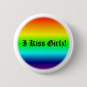 Ich küsse Girlz! Button