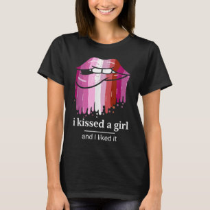 Ich küsste ein Mädchen und ich mochte es Bi Pride  T-Shirt