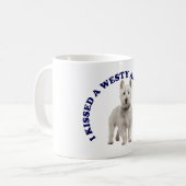 Ich küsste ein West Highland Terrier Kaffeetasse (Vorderseite Links)