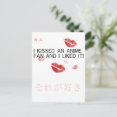 Ich küsste einen Anime-Fan und ich mochte es Postkarte (Stehend Vorderseite)
