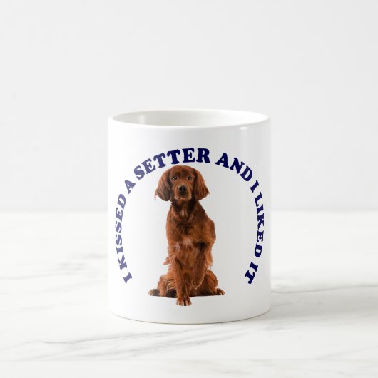 Ich küsste einen irischen Setter Kaffeetasse (Mittel)
