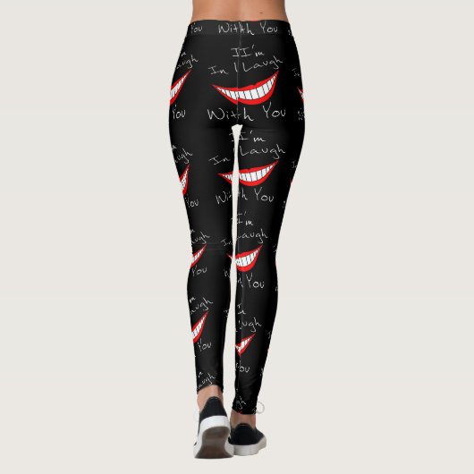 Ich lache mit dir schwarz leggings (Rückseite)