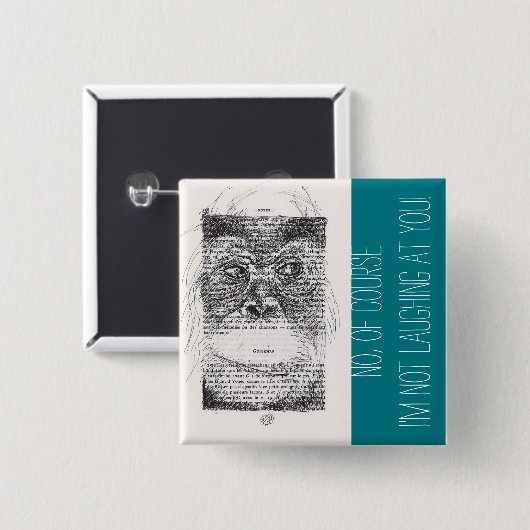 Ich lache nicht über Monkey Year 2016 Button (Vorne & Hinten)