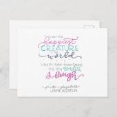 Ich lache - Stolz und Vorurteile Postkarte (Vorne/Hinten)