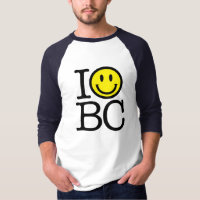 Ich lächele BC Baseball-Shirt