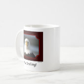 "ICH lächele!" Kahler Adler-Tasse Kaffeetasse (Vorderseite Links)