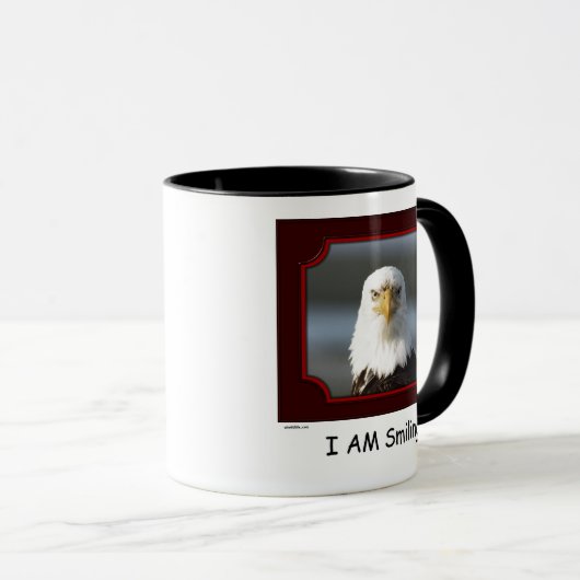 "ICH lächele!" Kahler Adler-Tasse Tasse (VorderseiteRechts)