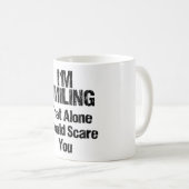 Ich lächele - lustig kaffeetasse (VorderseiteRechts)