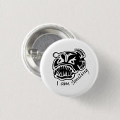 Ich lächle Anglerfisch Button (Vorne & Hinten)