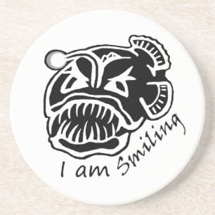 Ich lächle Anglerfisch Getränkeuntersetzer