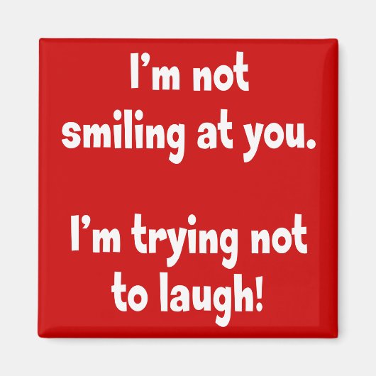 Ich lächle dich nicht an. magnet (Vorne)