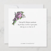 Ich lächle! Hübsche Mädchenmaske Karte (Rückseite)