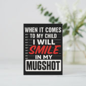 Ich lächle in meinem Mugshot Feiertagspostkarte (Stehend Vorderseite)