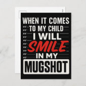 Ich lächle in meinem Mugshot Feiertagspostkarte (Vorne/Hinten)