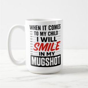 Ich lächle in meinem Mugshot Kaffeetasse