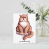 Ich lächle. postkarte (Stehend Vorderseite)