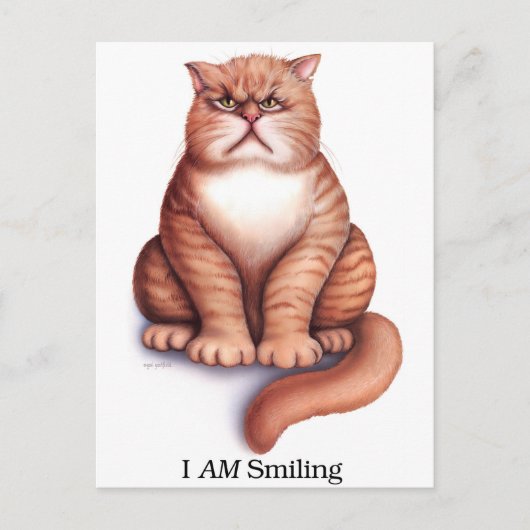 Ich lächle. postkarte (Vorderseite)