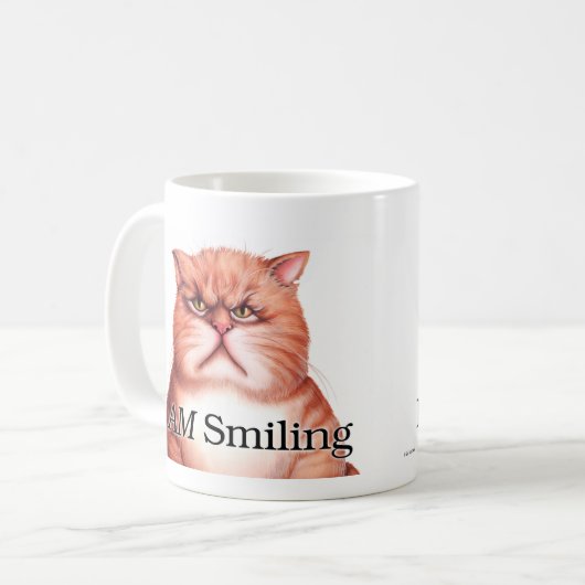 Ich lächle Tasse (Vorderseite Links)