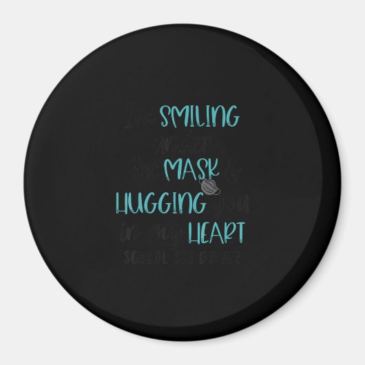 Ich lächle unter dem Maske-Schulbusfahrer Magnet (Vorne)