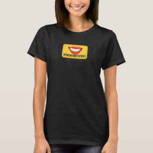 Ich lächle unter der Maske und umarme dich in mein T-Shirt