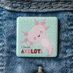 Ich lächle viel Personalisiert Kawaii Axolotl Button<br><div class="desc">Ich lächle einen großen Kawaii Axolotl Knopf - Der mexikanische Wanderfisch besser bekannt als Axolotl ist hier, um Ihre Welt zu rocken. Diese exotischen Meereslebewesen nehmen die Welt im Sturm, und es ist leicht zu erkennen, warum. Stylen Sie auf und heben Sie sich von der Masse ab mit diesem vollen...</div>
