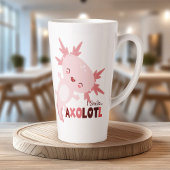 Ich lächle viel Personalisiert Kawaii Axolotl Milchtasse