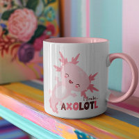 Ich lächle viel Personalisiert Kawaii Axolotl