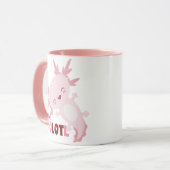 Ich lächle viel Personalisiert Kawaii Axolotl Tasse (Vorderseite Links)