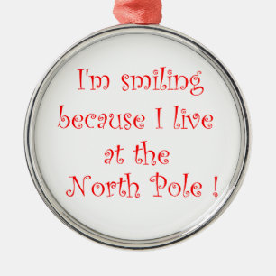 Ich lächle wegen Premium-Rundschmuck Silbernes Ornament