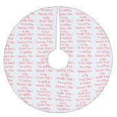 Ich lächle, weil-Baumrock Polyester Weihnachtsbaumdecke (Vorderseite)