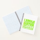 Ich lächle, weil du meine Schwester bin, lache ich Notizblock (Innenseite)