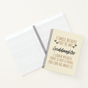 Ich lächle, weil du meine Tochter bist Notizblock