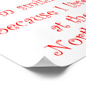 Ich lächle, weil - Poster (Ecke)