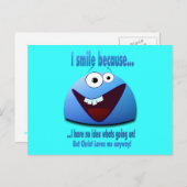 Ich lächle, weil...V2 Postkarte (Vorne/Hinten)