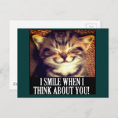 Ich lächle, wenn ich an dich denke postkarte (Vorne/Hinten)