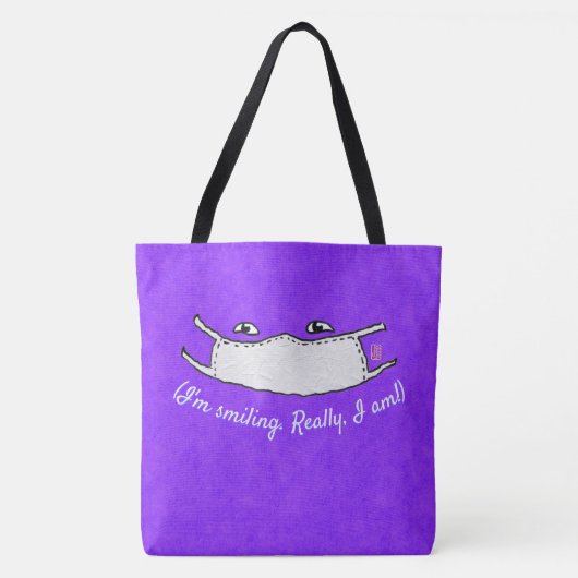 Ich lächle. Wirklich, ich bin es! Multimedia-Maski Tasche (Vorderseite)